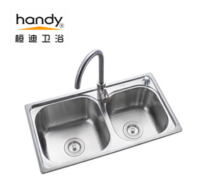 桓迪不銹鋼拉伸水槽雙槽 HD-8143